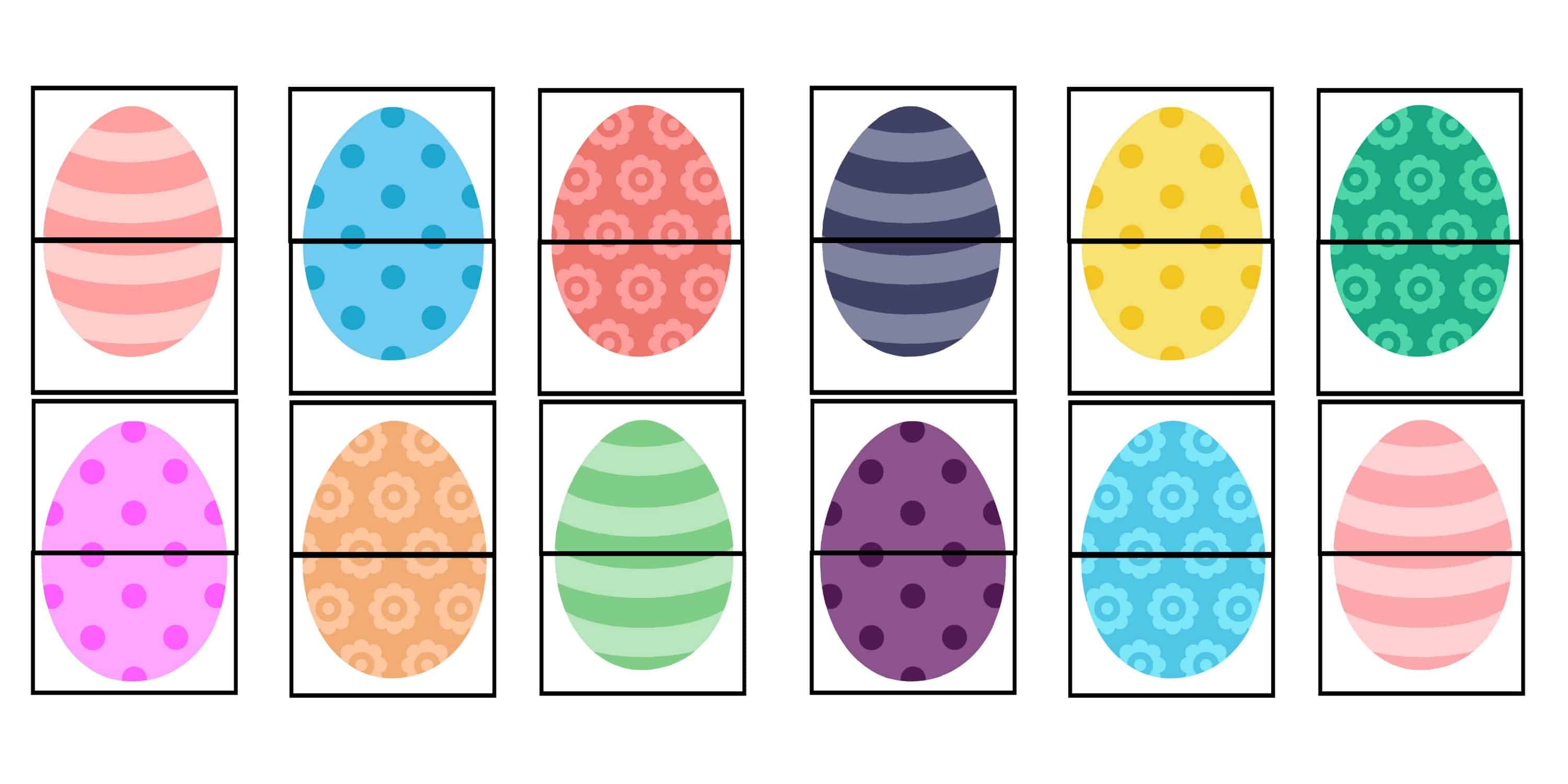 Printable Easter Egg Game for Toddlers and Preschoolers