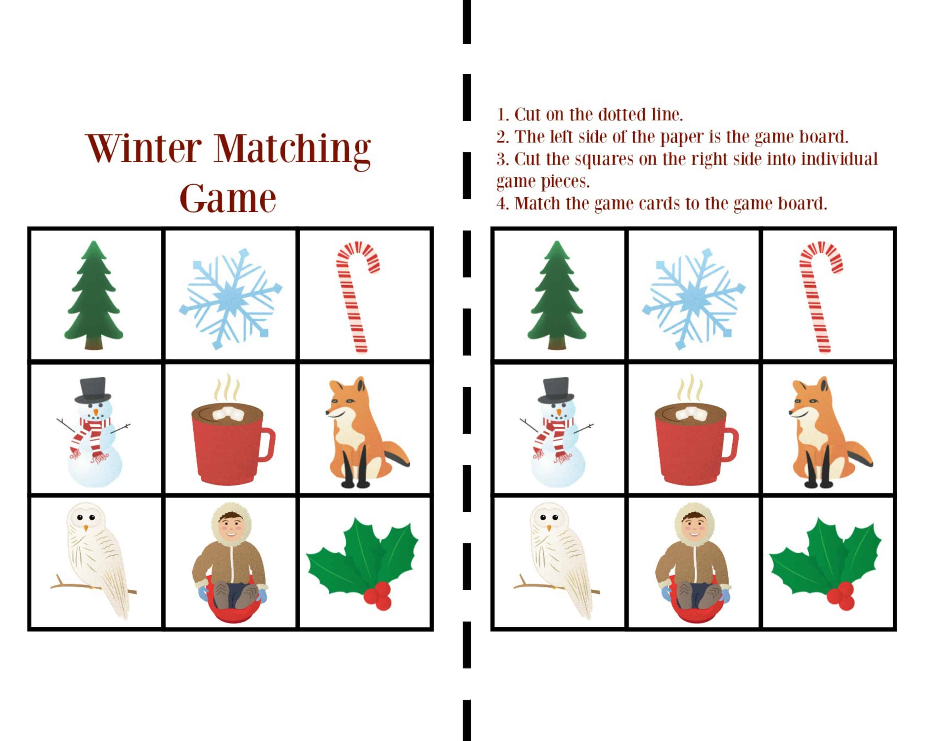 Printable Winter Games For Toddlers Views From A Step Stool