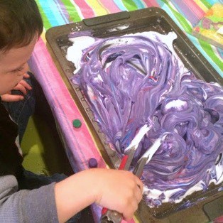 This sensory egg dyeing activity is such a great way for kids to get messy and celebrate Easter! Plus, a hack to make this process baby-safe! 
