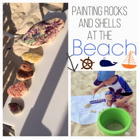 Painting Rocks and Shells at the Beach