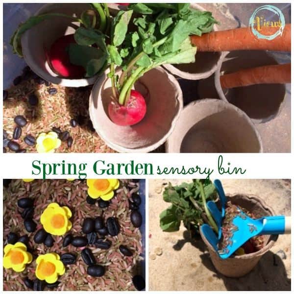 This garden sensory bin is perfect for discussing the importance of gardening and fresh fruits and veggies with kids. What a way to celebrate Spring!