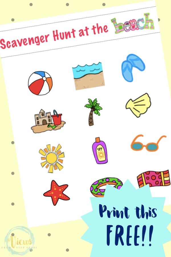 This beach scavenger hunt is perfect for all ages. Pictures only make it great for little ones who don't yet know how to read. 