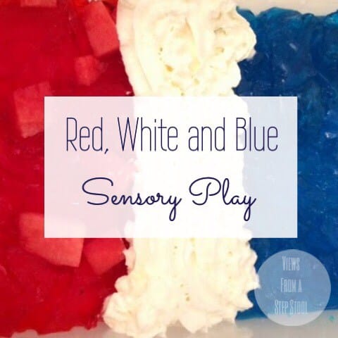Red, White and Blue Sensory Play