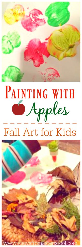 Painting with apples is the perfect way to use up some of the bruised or old apples that you have in your basket! This process art is perfect for the fall.
