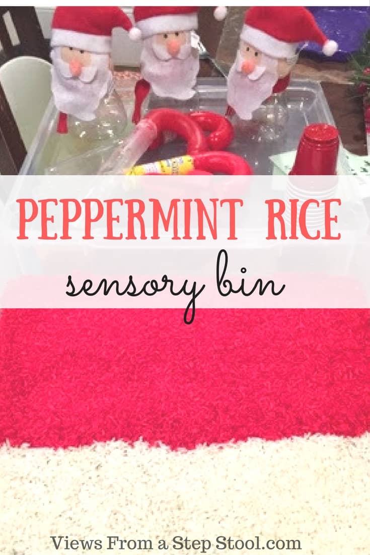 Peppermint Rice Sensory Bin