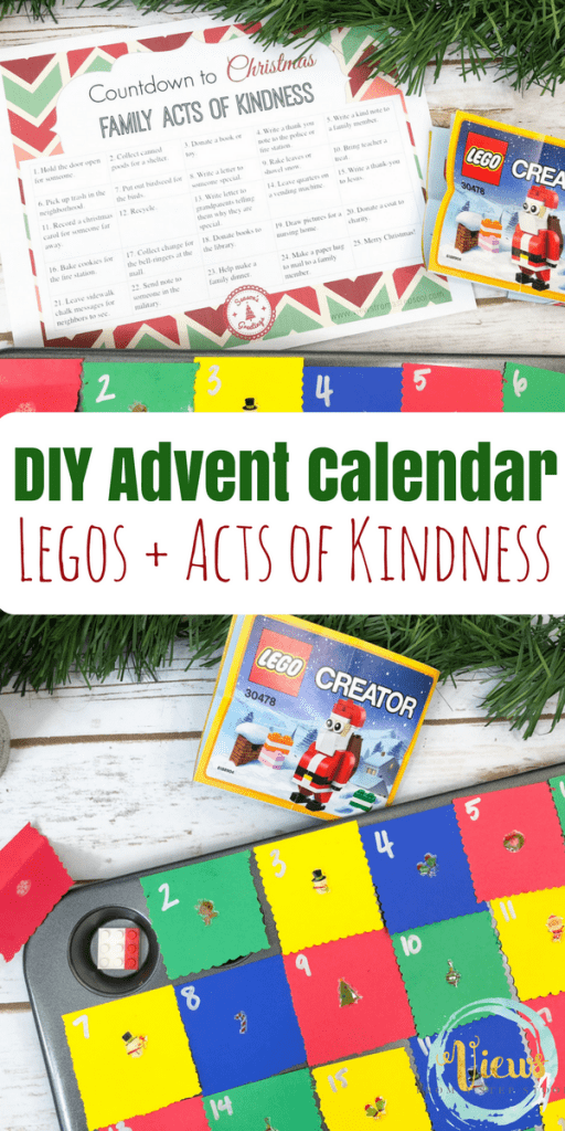 Check out how to turn muffin tins into a DIY Advent Calendar! Grab the free printable Acts of Kindness calendar to do with the family for the month of Dec.