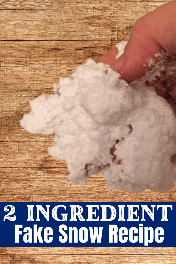 This 2 ingredient fake snow combines shaving cream and baking soda to make a squishy, snowy sensory base for Winter play.