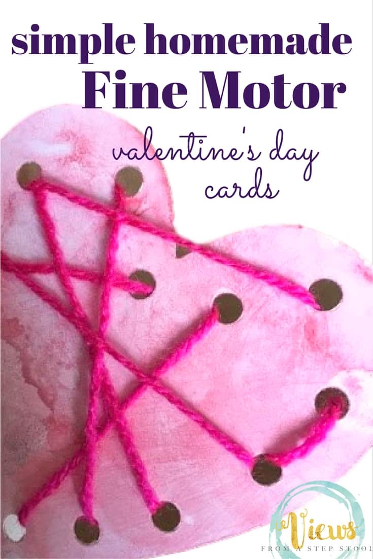 These make perfect homemade Valentine's Day cards and provide some fine motor practice to young kids. Great to give as gifts for family or classmates! 