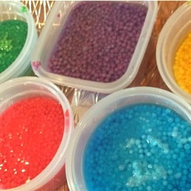 We love water beads in our house so thought we would try a new take on them by making edible water beads this time for a little extra fun! The colors of the beads represent different emotions/feelings. 