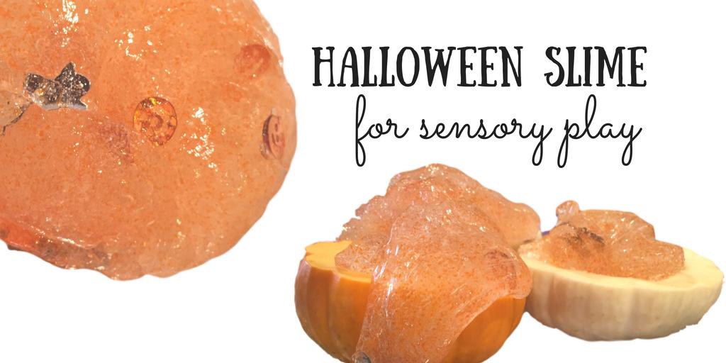 This halloween slime is so fun to make AND play with! The perfect seasonal boredom buster to get your kids excited about Halloween.