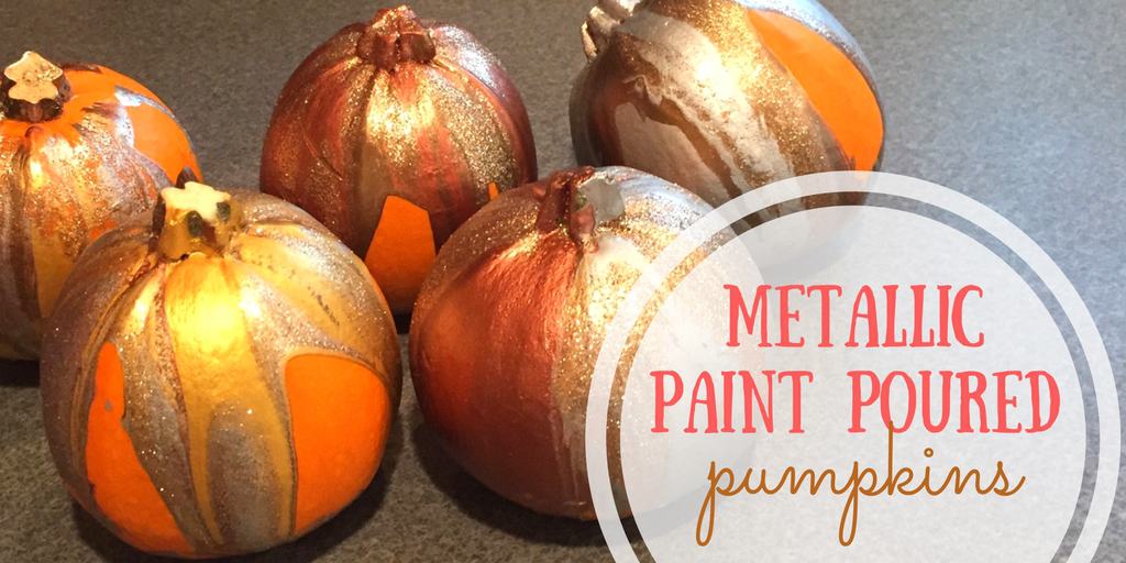 These paint poured pumpkins are the perfect way to incorporate a kid-made activity into your fall decor. The process is so simple yet so beautiful! 