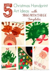 5 Christmas Handprint Art Templates for Gifting, Decor or Fun!