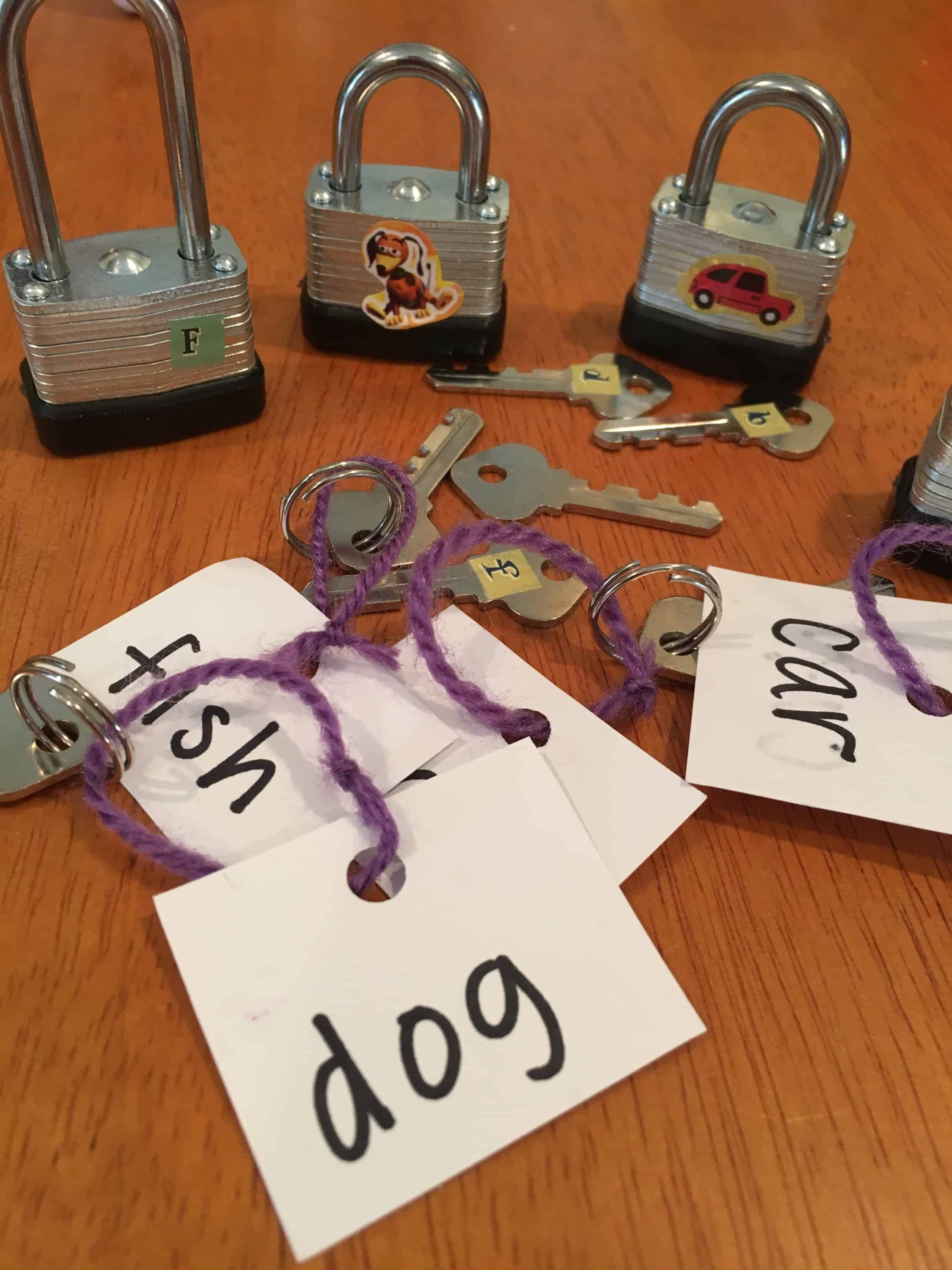 This simple sight word game uses padlocks and keys to make learning to read fun!