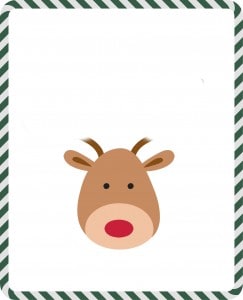 Add handprint antlers to this template to make an adorable reindeer.