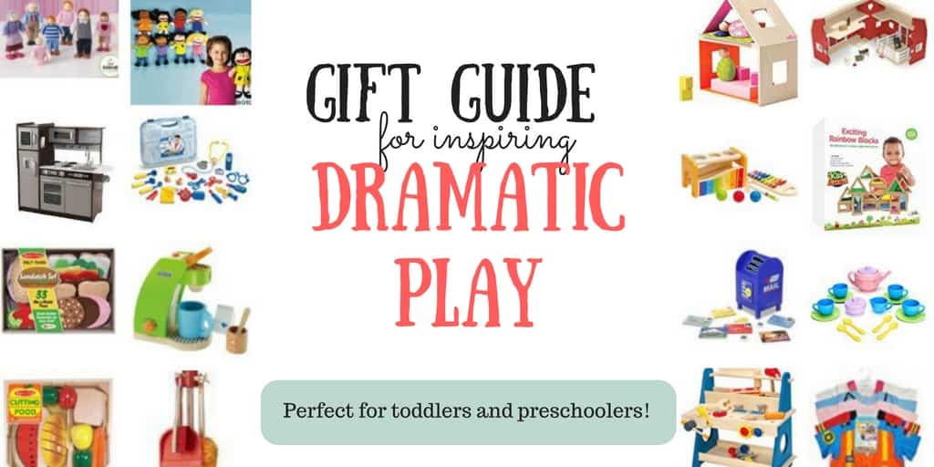 This gift guide for dramatic play offers a number of toys for preschoolers and toddlers to engage in creative and imaginative play.