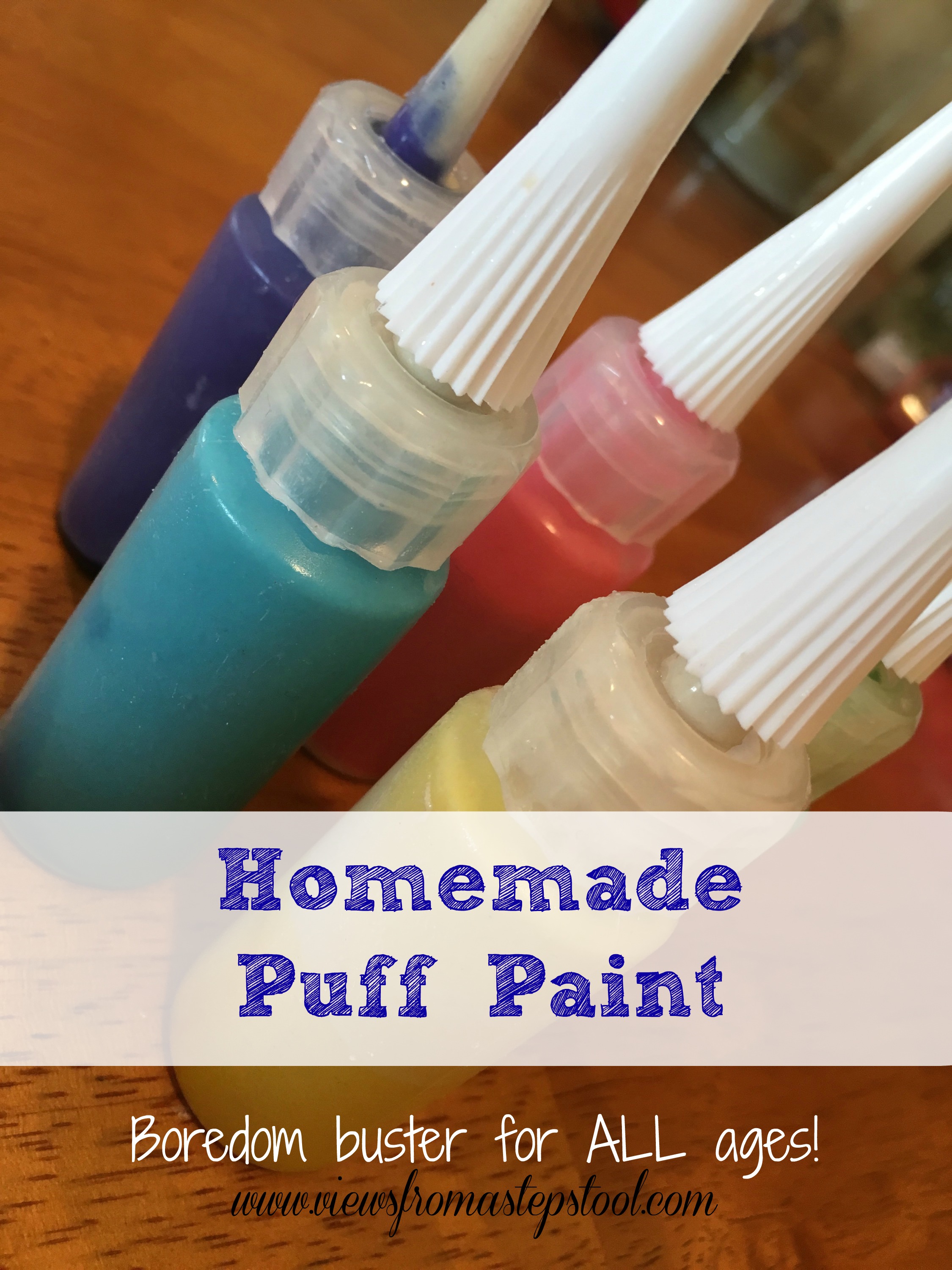 Homemade Puff Paint from Pantry Items - Views From a Step Stool