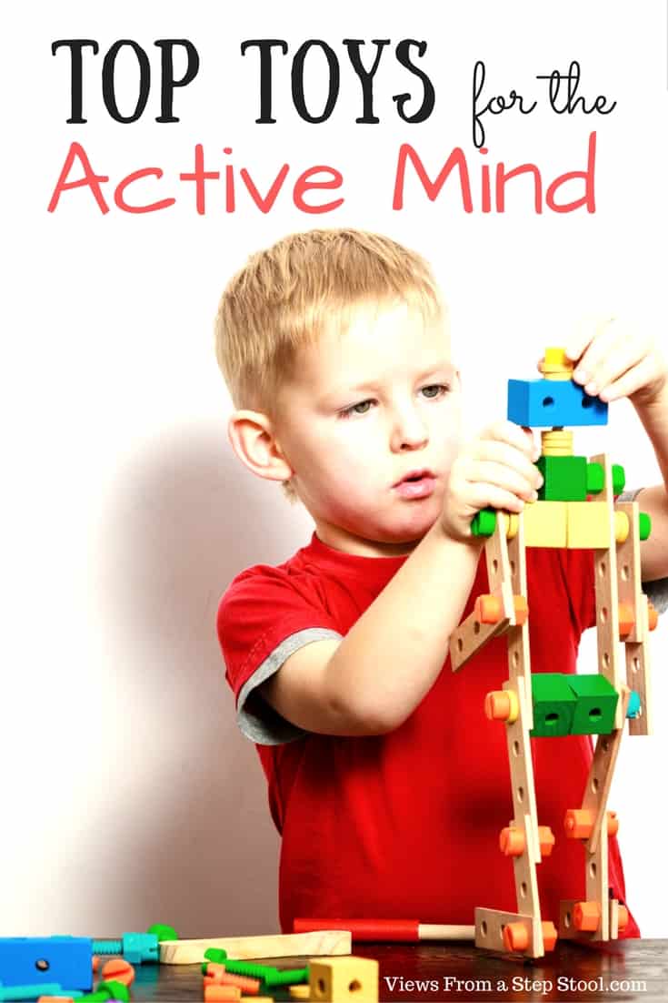 This gift guide for the active mind includes toys that inspire creativity, critical thinking, logic and active participation in play. 