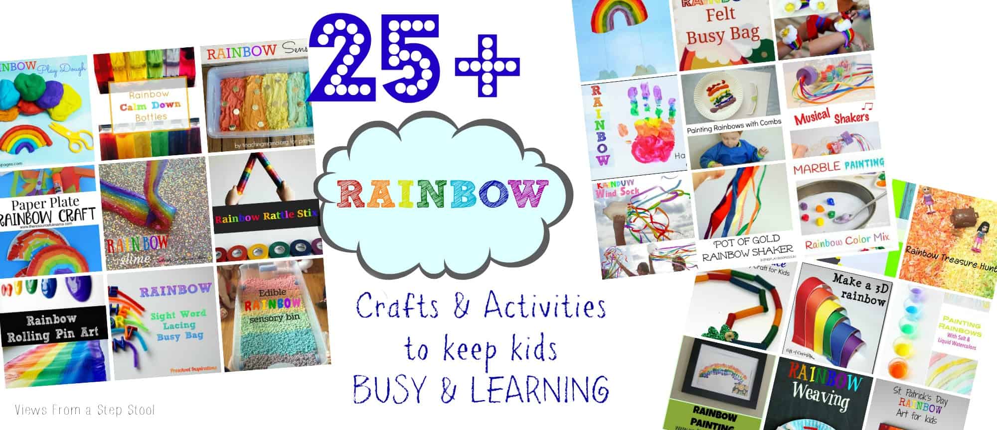 This collection of rainbow crafts and activities is sure to keep your kids busy and learning through fun and play! Perfect for the Spring! 