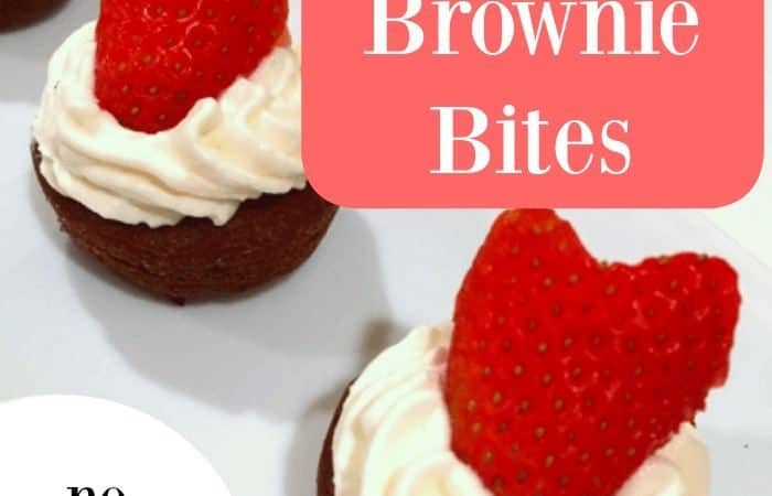 No-Bake Strawberry Cheesecake Brownie Bites