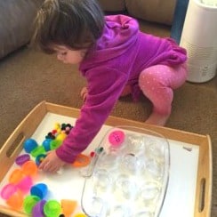 By adding some numbers to plastic Easter eggs, kids are encouraged to count and use fine motor skills in this fun Easter egg counting game for preschoolers.