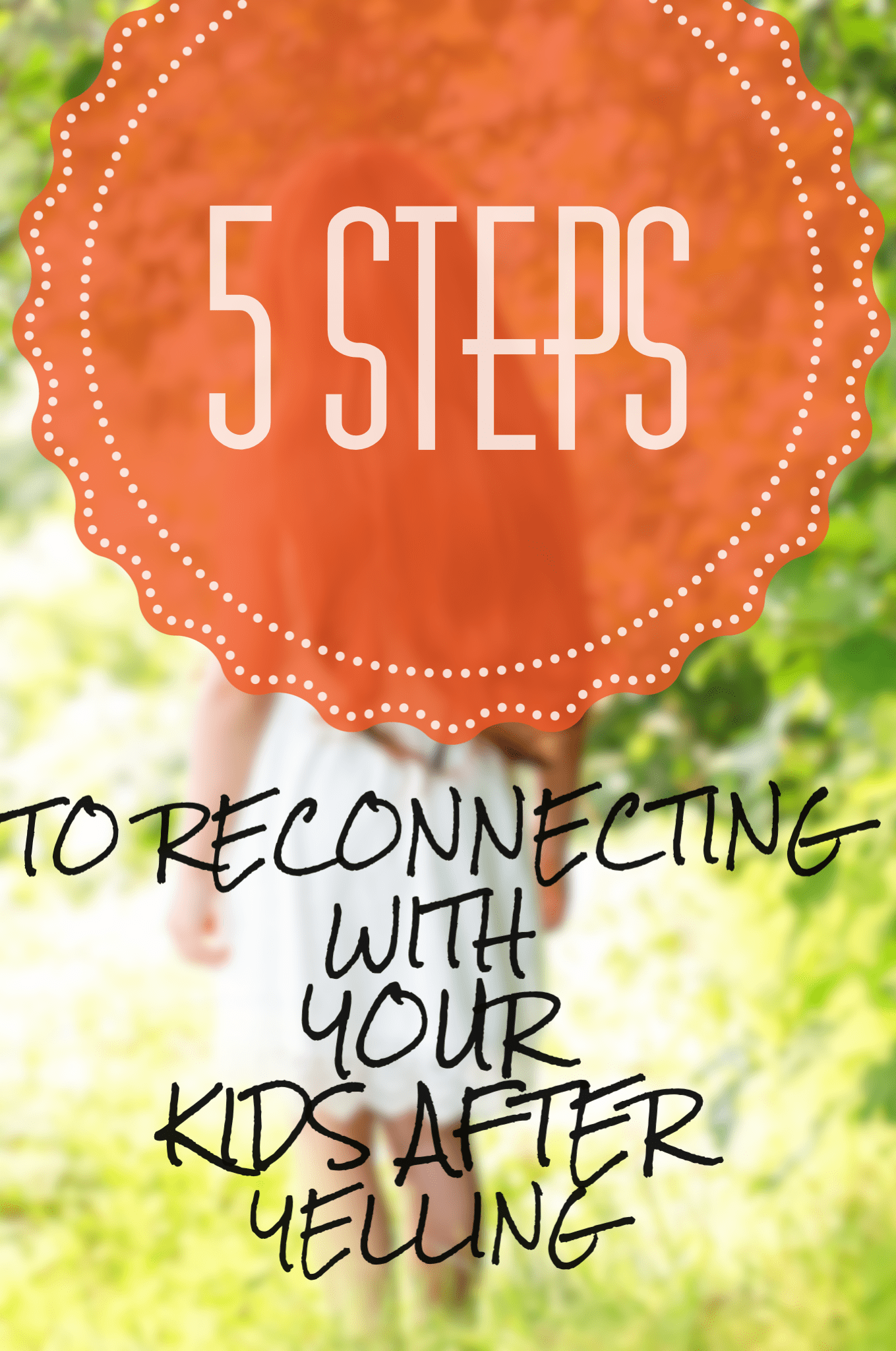 Do you find yourself yelling at your kids? Parenting wears on the strongest of parents, we lose our patience and we yell. Here are 5 stepes to reconnecting with your child AFTER you yell. #gentleparenting