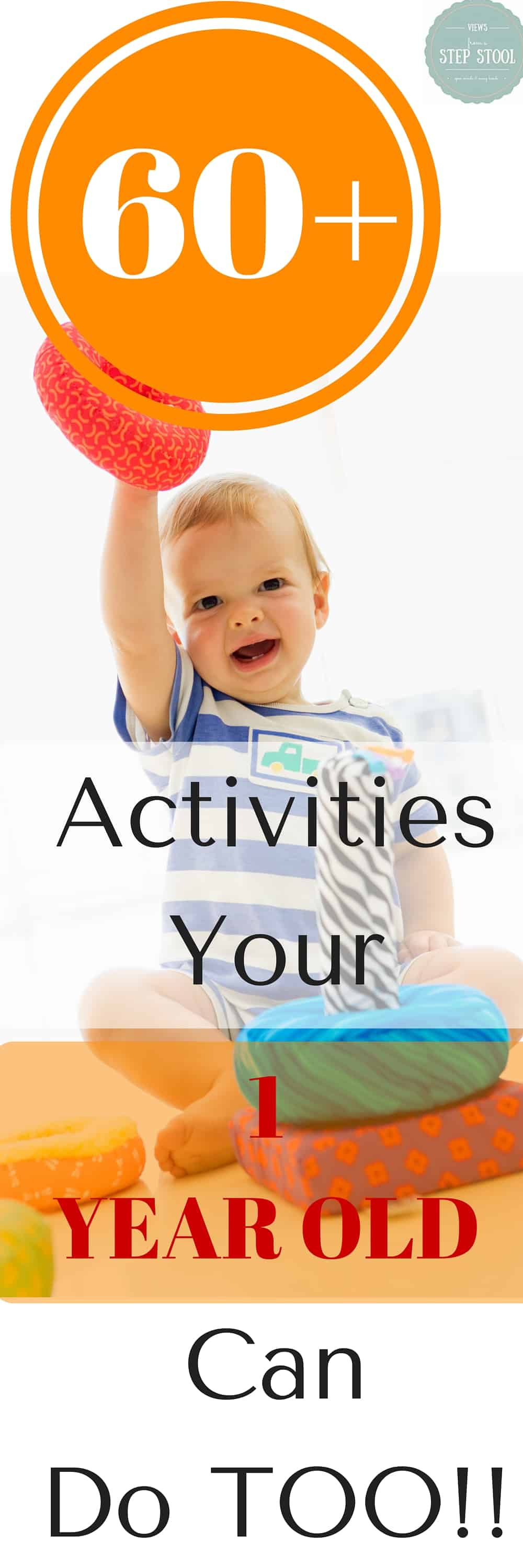 From sensory, science and arts and crafts to gross and fine motor skill builders, this list is FULL of activities for one year olds!