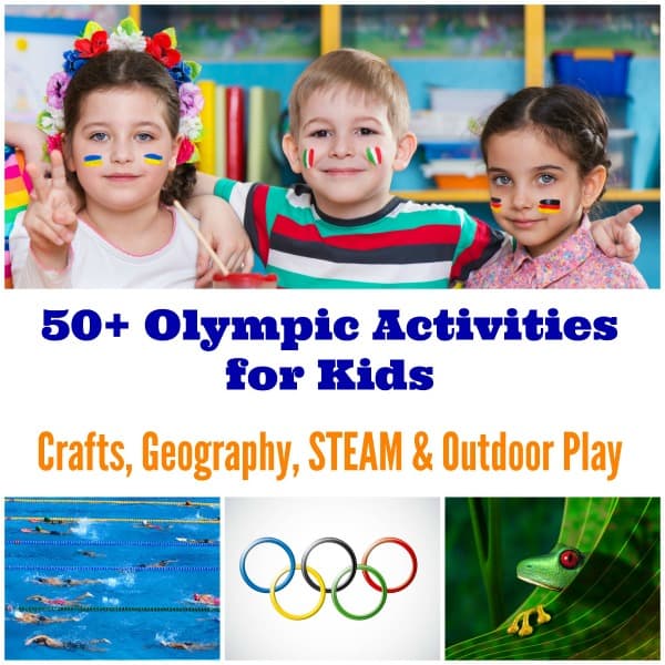 These olympic track and field events show of how science can be observed in sports! Check out these simple activities with household objects for kids' STEM! From jumping to throwing objects, kids can observe, graph and measure, putting their science and math skills to the test while having FUN!