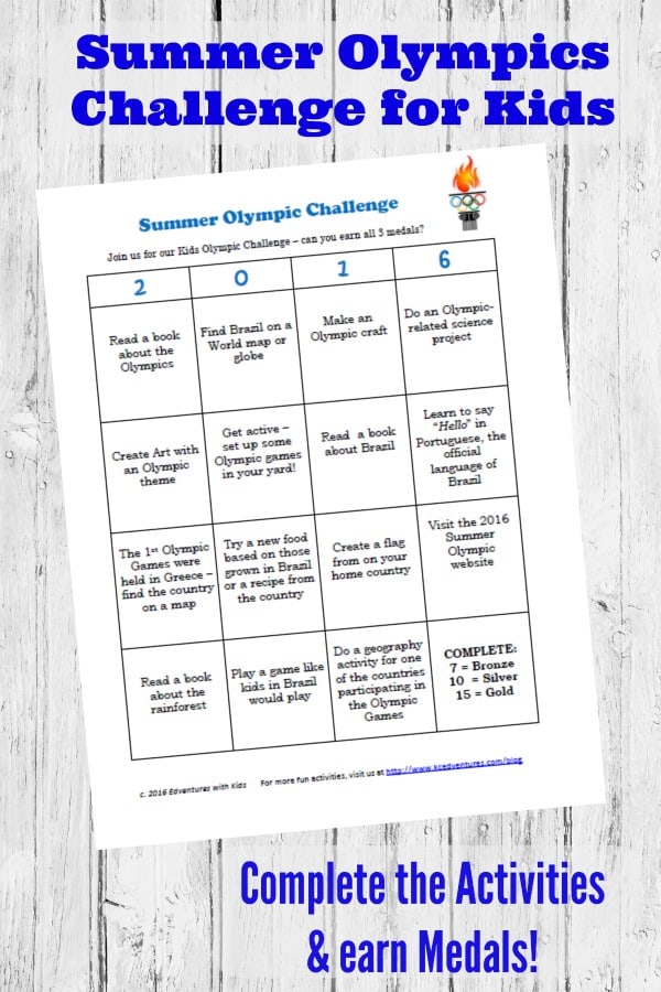 These olympic track and field events show of how science can be observed in sports! Check out these simple activities with household objects for kids' STEM! Use this printable to get kids participating and earning their medals! STEM at home goes hand in hand with the Olympics this summer, have fun with it! 
