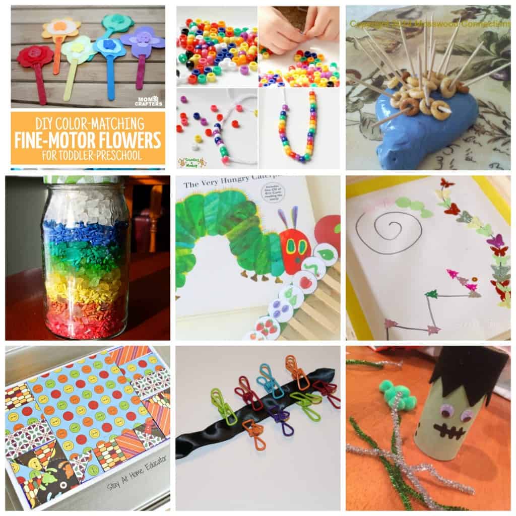 Fine motor activities are a perfect way to improve pincer grasp and work on pre-handwriting skills! Check out this awesome collections of fine motor activities for babies through elementary aged children! 
