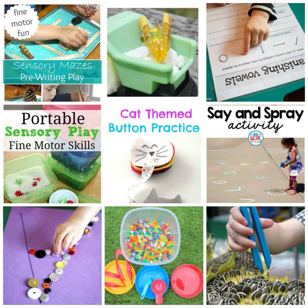 Fine motor activities are a perfect way to improve pincer grasp and work on pre-handwriting skills! Check out this awesome collections of fine motor activities for babies through elementary aged children! 