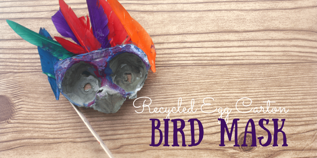 DIY Bird Mask from Recycled Egg Cartons