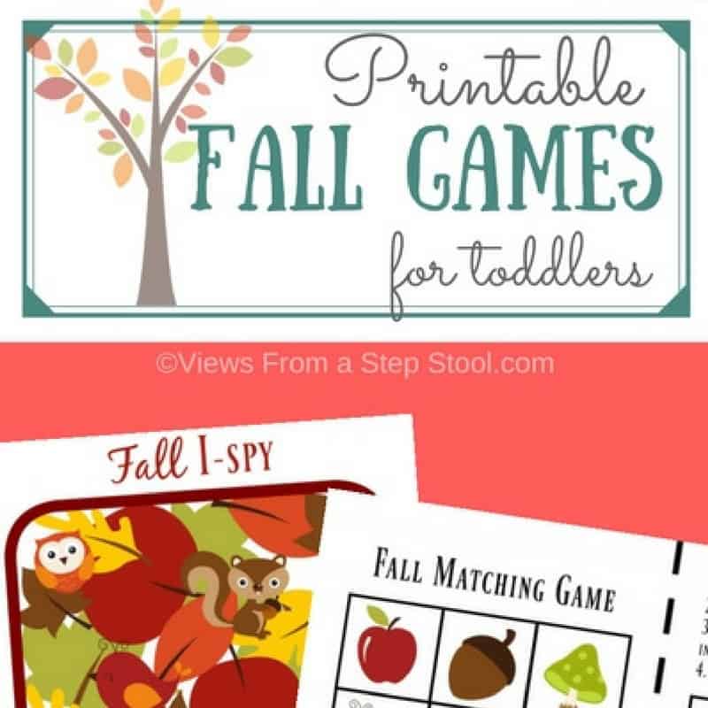 printable fall games square