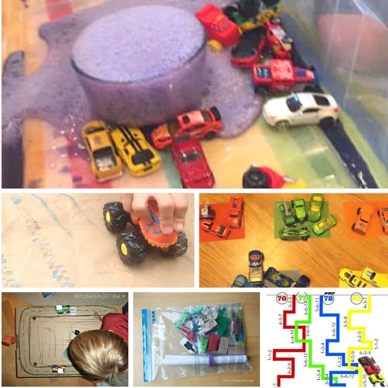 These car themed learning activities for kids will get your little ones loving learning through play! Check out more activity posts from #powerofplay52