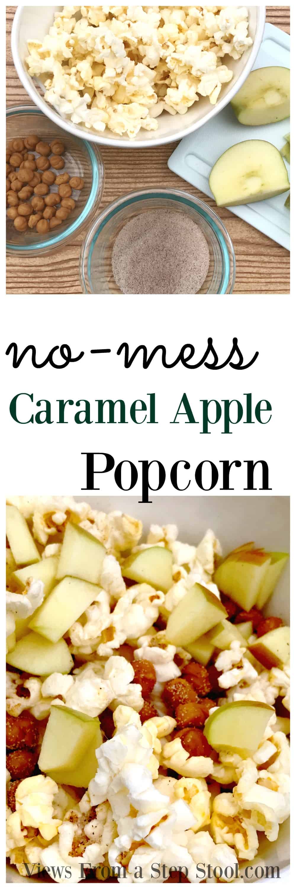 No-Mess Caramel Apple Popcorn