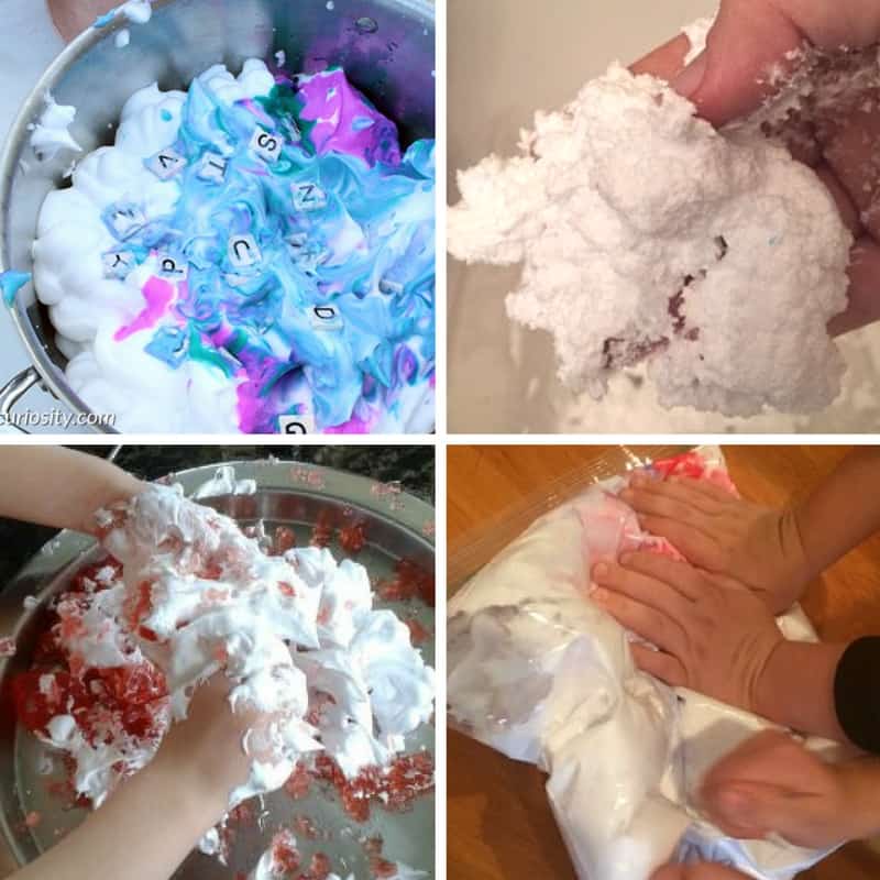 Shaving cream is such a fun medium for kids! From science, sensory and even art, these shaving cream simple setups will provide tons of play-based learning!