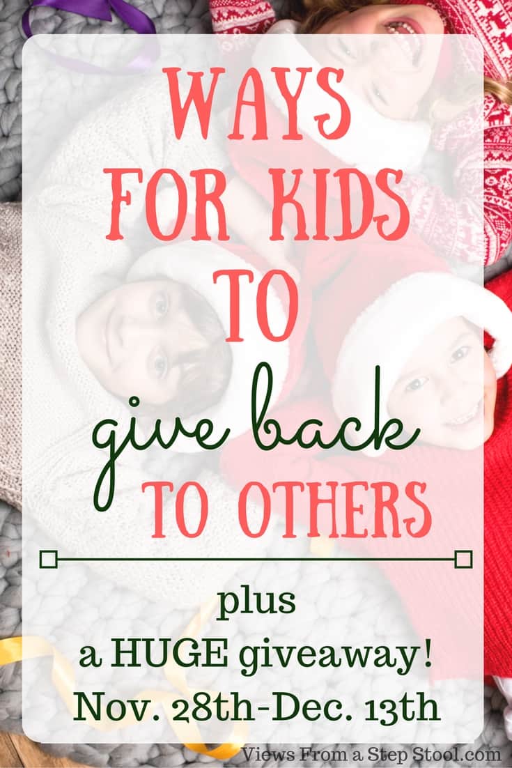 In the spirit of the holidays, here are a number of ways for kids to get involved and give back to others from giving money to giving time and energy. 