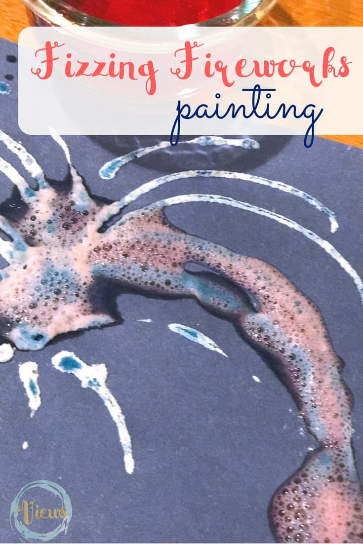 This fizzing fireworks painting project combines art and science to make for a fun activity for kids. Perfect for New Years or the Fourth of July! 