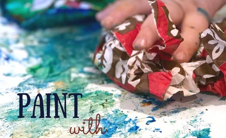 Paint Using Leftover Wrapping Paper