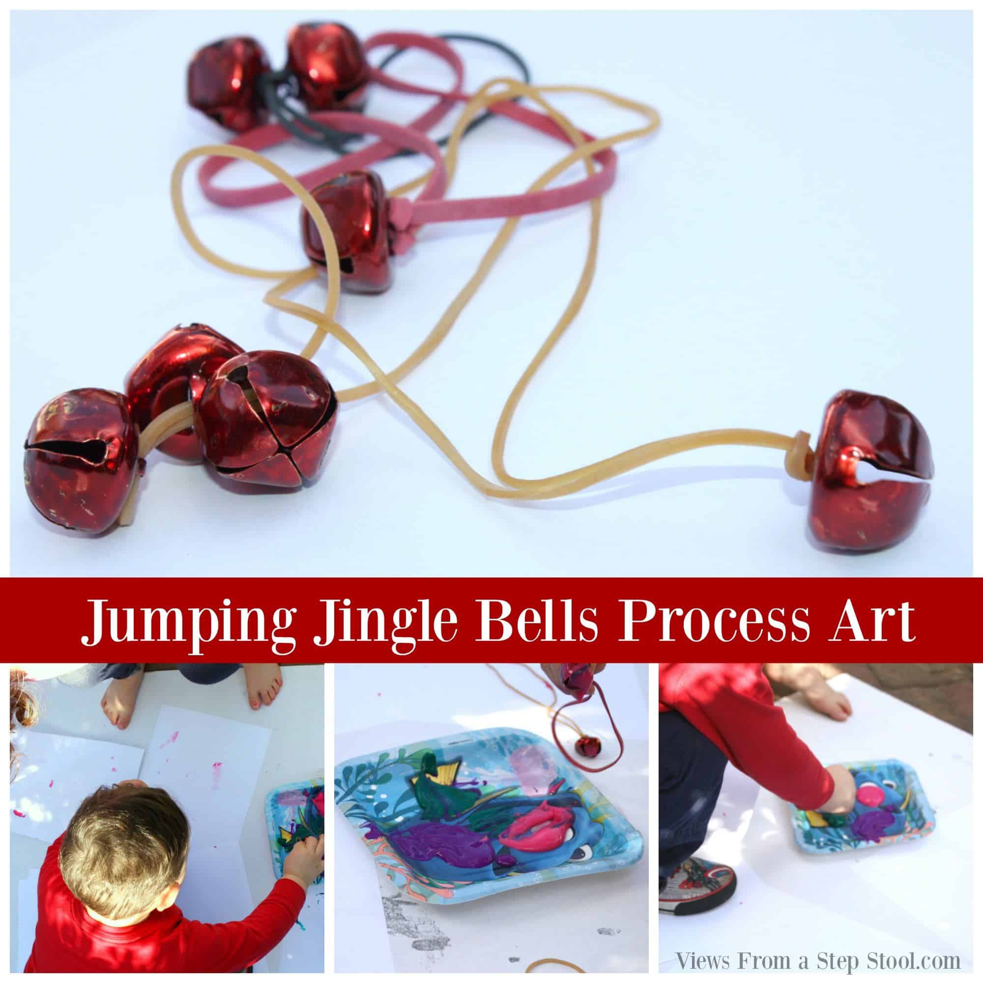 This jingle bells process art activity is a great way to celebrate the holidays while engaging all of the senses through learning and play!