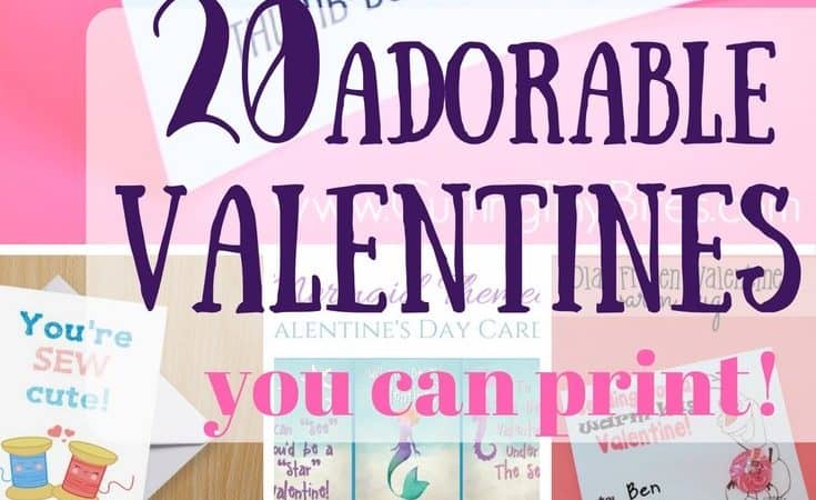 20 Printable Valentine’s Day Cards for Kids
