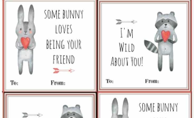 Free Printable Woodland Animal Valentines