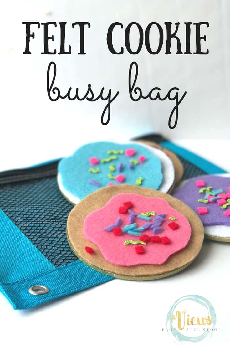 This felt cookie busy bag is perfect for toddlers and preschoolers and allows for creativity and independent play in conjunction with the book, If You Give a Mouse a Cookie!