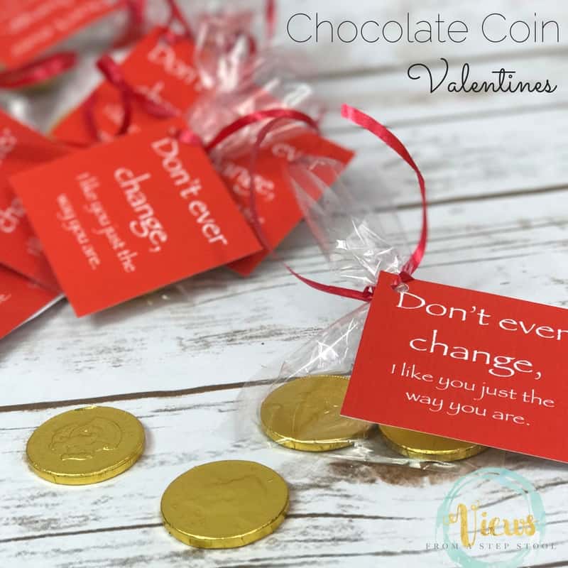 These chocolate coin valentines have the message that we love our friends just the way they are, making them perfect for classmates and friends!