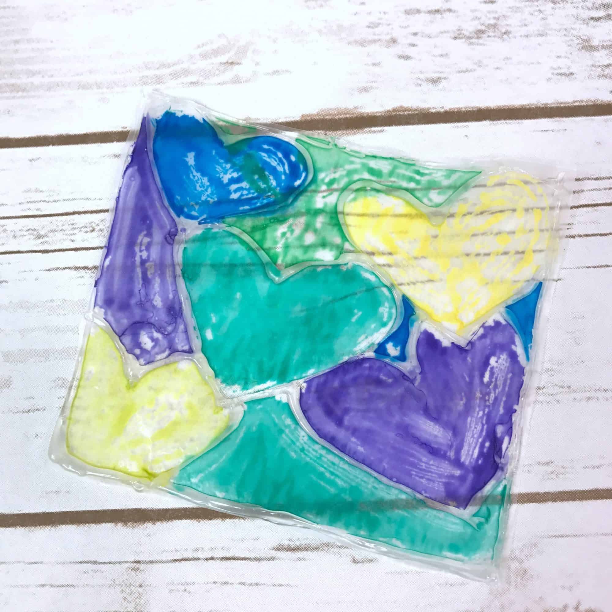 Painted Heart Suncatcher Craft for Kids Views From a Step Stool