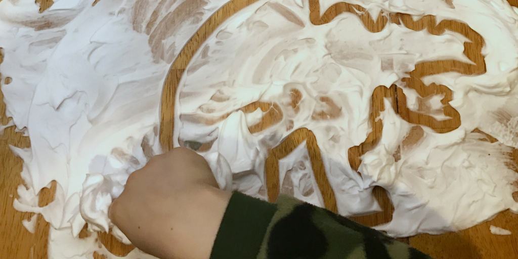 Drawing Clouds in Shaving Cream with ‘Little Cloud’