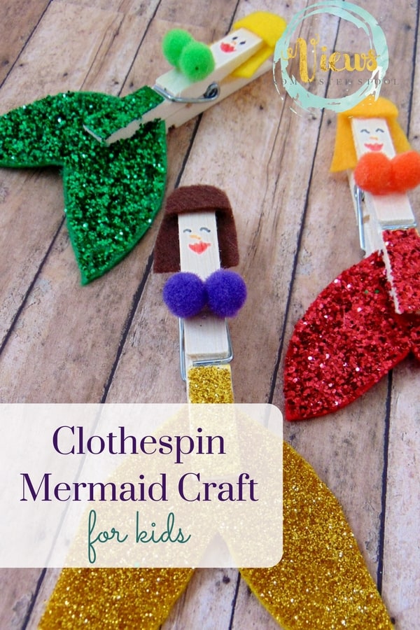 Clothespin Mermaid Craft pin