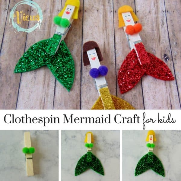 Clothespin Mermaid Craft for Kids Views From a Step Stool
