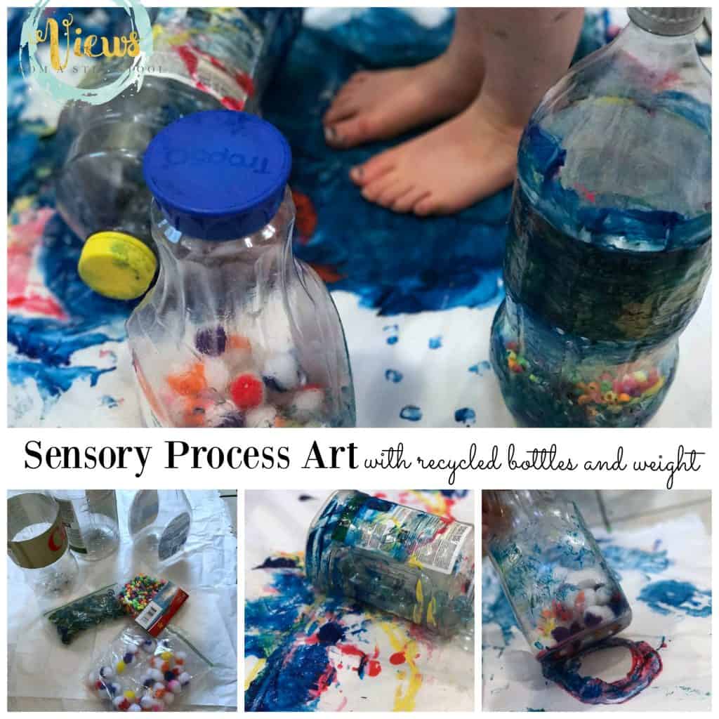 sensory process art square collage