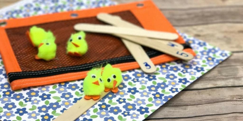Counting Chicks Busy Bag for Preschoolers with Peep and Egg