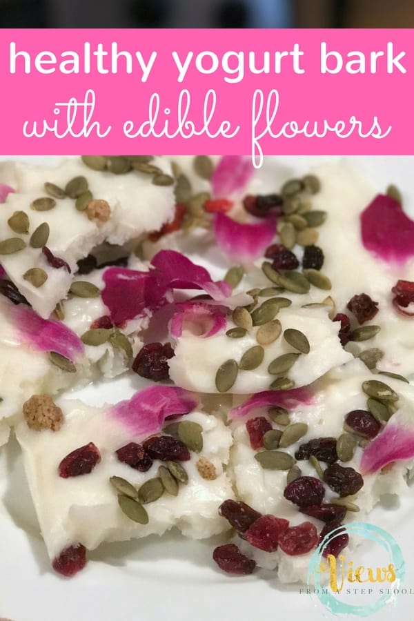 Edible Flower Bark: Healthy Yogurt Bark that Kids Can Make!